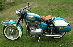 1959 Indian Chief Blue and white L side